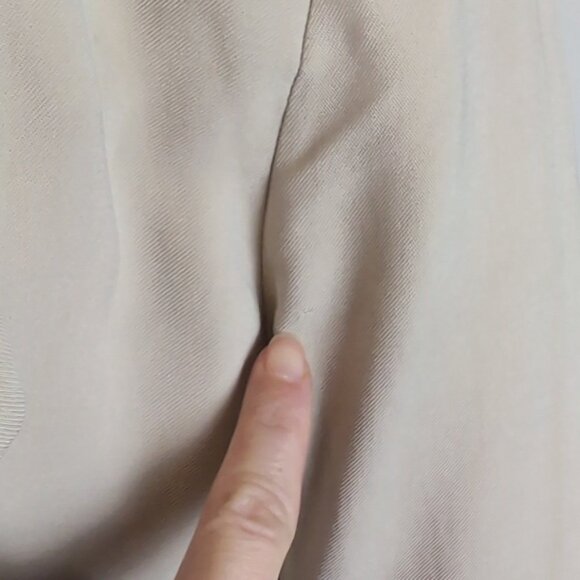 Zara Basic Waterfall Blazer Jacket Moto Draped Khaki Neutral Open Front Flowy - Picture 11 of 14